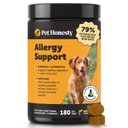 Pet Honesty Allergy Support Salmon Flavored Colostrum & Turmeric Chews, Itchy Skin, Immune & Allergy Relief Supplement for Dogs, 180 count