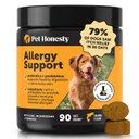Pet Honesty Allergy Support Salmon Flavored Colostrum & Turmeric Chews, Itchy Skin, Immune & Allergy Relief Supplement for Dogs, 90 count