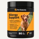 Pet Honesty Allergy Support Salmon Flavored Colostrum & Turmeric Chews, Itchy Skin, Immune & Allergy Relief Supplement for Dogs, 90 count