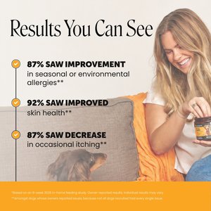 Pet Honesty Allergy Support Salmon Flavored Colostrum & Turmeric Chews, Itchy Skin, Immune & Allergy Relief Supplement for Dogs, 90 count