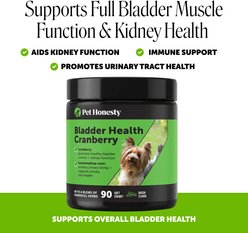 Pet Honesty Bladder Health Cranberry Bacon Flavored Soft Chews, Urinary & Kidney Supplement for Dogs, 90 count slide 2 of 8