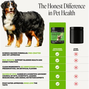 Pet Honesty Bladder Health Cranberry Chicken Flavored Soft Chews, Urinary & Kidney Supplement for Dogs, 90 count