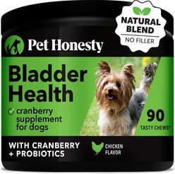 Pet Honesty Bladder Health Cranberry Chicken Flavored Soft Chews, Urinary & Kidney Supplement for Dogs, 90 count