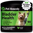 Pet Honesty Bladder Health Cranberry Chicken Flavored Soft Chews, Urinary & Kidney Supplement for Dogs, 90 count