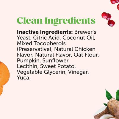 Show full view: Pet Honesty Bladder Health Cranberry Chicken Flavored Soft Chews, Urinary & Kidney Supplement for Dogs, 90 count slide 7 of 13