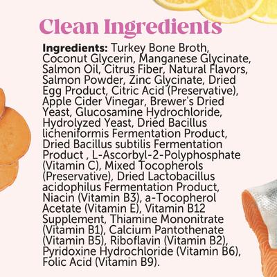 Show full view: Pet Honesty Bone Broth & Salmon Oil Turkey Flavored Liquid Multivitamin for Dogs, 12-fl oz bottle slide 5 of 11