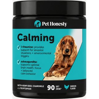 Pet Honesty Calming Hemp Chicken Flavored Calming & Anxiety Chews Supplement for Dogs, 90 count slide 1 of 9