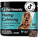 Pet Honesty Calming Hemp Chicken Flavored Calming & Anxiety Chews Supplement for Dogs, 90 count