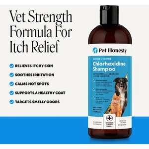 Pet Honesty Chlorhexidine Antibacterial Itchy Skin, Allergy Relief & Sensitive Skin Dog Shampoo, 16-fl oz bottle