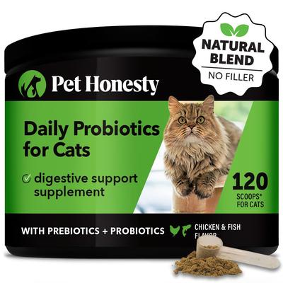 Show full view: Pet Honesty Digestive Probiotics Chicken & Fish Flavored Powder for Cats, 4.2-oz Jar slide 1 of 11