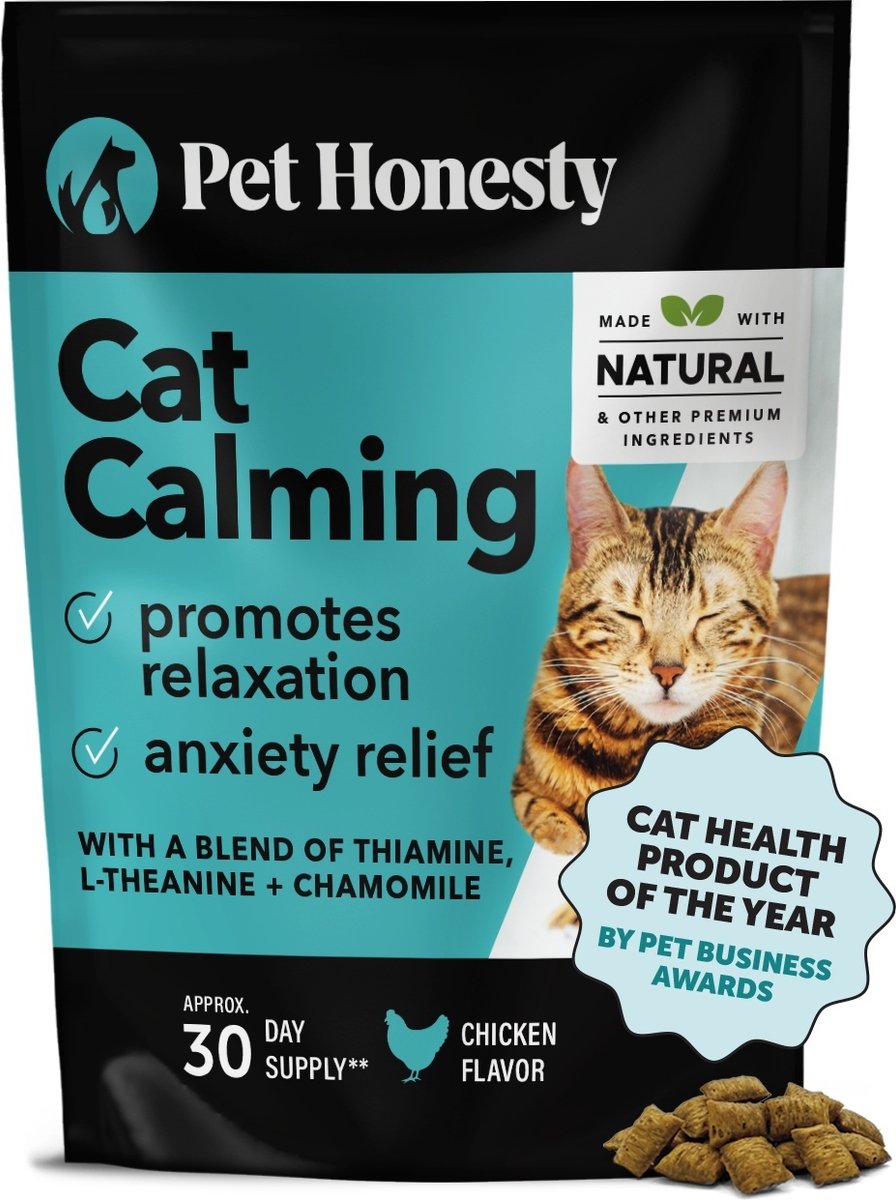 Pet Honesty Dual Texture Chicken Flavored Calming Chews for Cats