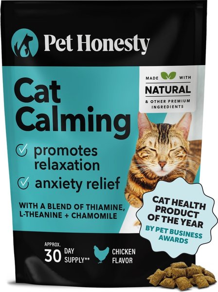Pet Honesty Dual Texture Chicken Flavored Calming Chews for Cats