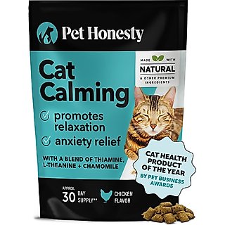 Pet Honesty Dual Texture Chicken Flavored Calming Chews for Cats, 3.7-oz pouch slide 1 of 9