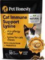 Pet Honesty Dual Texture Chicken Flavored Immune Support Lysine Chews for Cats, 3.7-oz pouch