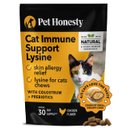 Pet Honesty Dual Texture Chicken Flavored Immune Support Lysine Chews for Cats, 3.7-oz pouch