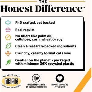 Pet Honesty Dual Texture Chicken Flavored Immune Support Lysine Chews for Cats, 3.7-oz pouch