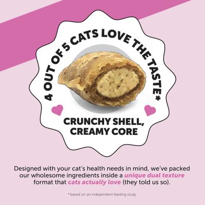 Show full view: Pet Honesty Dual Texture Chicken Flavored Multivitamin Omega-3 & Lysine Chews for Cats, 3.7-oz pouch slide 9 of 12