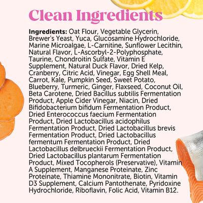 Show full view: Pet Honesty Duck Flavored Soft Chews Multivitamin for Senior Dogs + Turmeric Joint Health Pumpkin & Coconut Flavored Soft Chews Joint Supplement slide 5 of 9