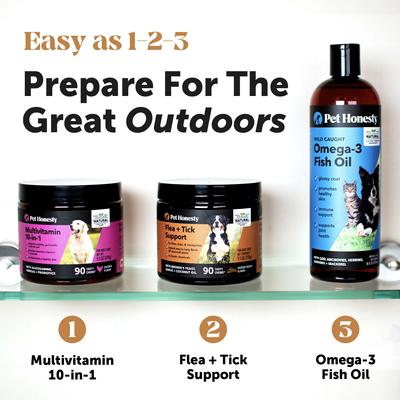 Show full view: Pet Honesty Flea & Tick Defense Bacon Soft Chew Flea & Tick Repellent Supplement for Dogs, 90 count slide 7 of 11