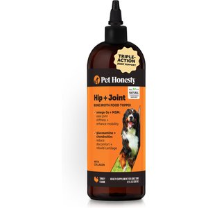 Pet Honesty Glucosamine + Salmon Oil Turkey Flavored Joint Support Liquid Supplement for Dogs, 12-fl oz bottle
