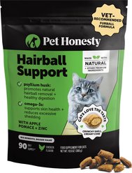 Pet Honesty Hairball Control Chicken Flavored Chews Digestive Support Supplement for Cats, 10.5-oz pouch