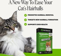 Pet Honesty Hairball Support Squeezables Salmon Flavored Creamy Lickable Puree Supplement for Cats, 20 count slide 2 of 9