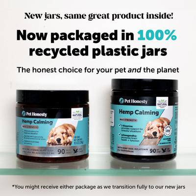 Show full view: Pet Honesty Hemp Calming Max-Strength Duck Flavored Melatonin, Ashwaganda & L-Theanine Chews Calming & Anxiety Supplement for Dogs, 90-count slide 9 of 13