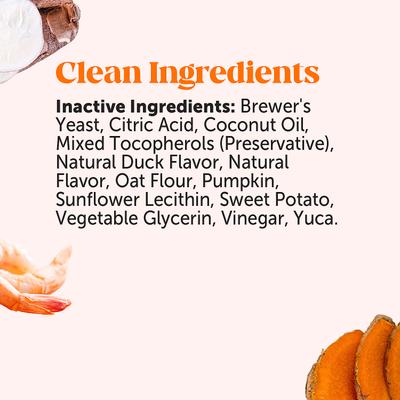 Show full view: Pet Honesty Hemp Hip + Joint Health Duck Soft Chews Glucosamine, Chondroitin Supplement for Dogs, 180 count slide 5 of 13