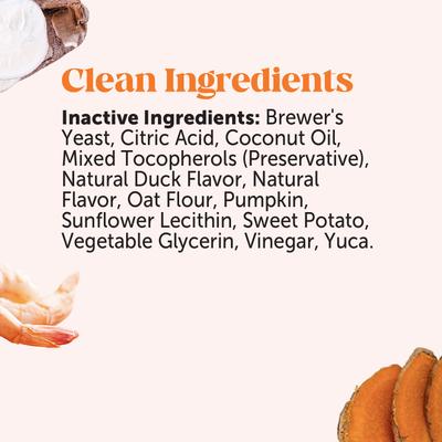 Show full view: Pet Honesty Hemp Hip + Joint Health Duck Soft Chews Glucosamine, Chondroitin Supplement for Dogs, 90 count slide 5 of 13