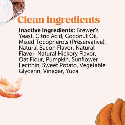 Show full view: Pet Honesty Hip + Joint Health Bacon Flavor Soft Chews Glucosamine, Chondroitin Supplement for Dogs, 90 count slide 5 of 13