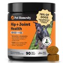 Pet Honesty Hip & Joint Health Max Strength Mobility Support with Glucosamine, Chondroitin & Fish Oil Hickory Bacon Flavored Soft Chews Joint Supplement for Dogs, 90 count