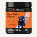 Pet Honesty Hip & Joint Supplement Chicken Flavored Glucosamine & Chondroitin with MSM, Turmeric Hip & Joint Chews for Dogs, 90 count