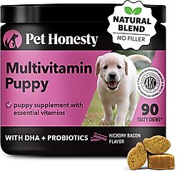 Pet Honesty Multivitamin Puppy Vitamins, Glucosamine, Omega-3 Vitamins for Dogs, 90 count
