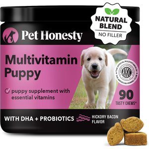 Pet Honesty Multivitamin Puppy Vitamins, Glucosamine, Omega-3 Vitamins for Dogs, 90 count