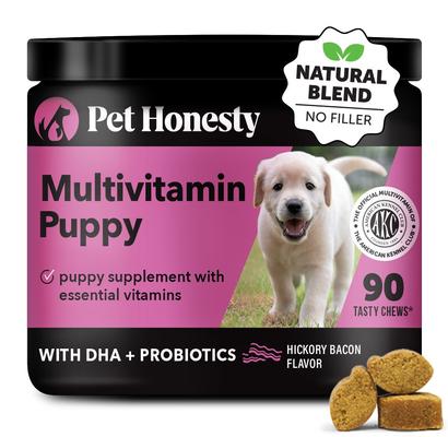 Show full view: Pet Honesty Multivitamin Puppy Vitamins, Glucosamine, Omega-3 Vitamins for Dogs, 90 count slide 1 of 11