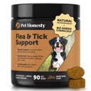 Pet Honesty Outdoor Defense Bacon Soft Chew Flea & Tick Repellent Supplement for Dogs, 90 count