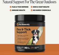 Pet Honesty Outdoor Defense Bacon Soft Chew Flea & Tick Repellent Supplement for Dogs, 90 count slide 2 of 8