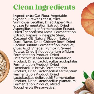 Show full view: Pet Honesty Probiotics Gut + Immune Health Duck Flavored Soft Chews, Digestive Probiotic Supplement for Dogs, 90 count slide 5 of 13