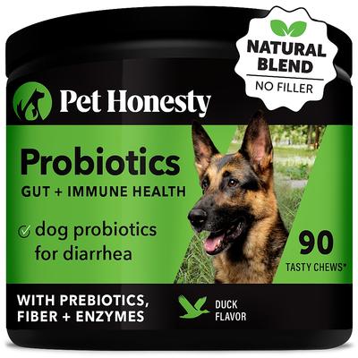 Show full view: Pet Honesty Probiotic Snacks Digestive Health Soft Chews Dog Supplement, 90 count & Pet Honesty Hemp Mobility Snacks Hip + Joint Support Soft Chews Dog Supplement, 90 count slide 2 of 9