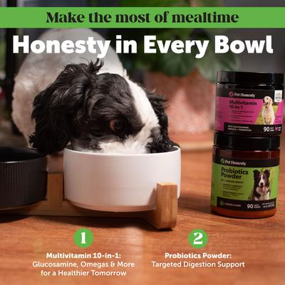 Show full view: Pet Honesty Probiotics GI Pumpkin Flavored Digestive Powder for Dogs, 90 scoops slide 9 of 11
