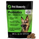 Pet Honesty Probiotics Gut + Immune Health Pumpkin Flavored Soft Chews, Digestive Probiotic Supplement for Dogs 14 count