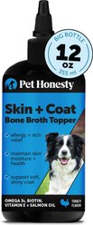 Pet Honesty Salmon Oil Turkey Flavored Skin & Coat Health Liquid Supplement, Allergy Relief for Dogs, 12-fl oz bottle