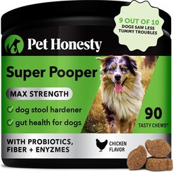 Pet Honesty Super Pooper Max Strength Chicken Flavored Soft Chews Digestive Support for Dogs, 90 count