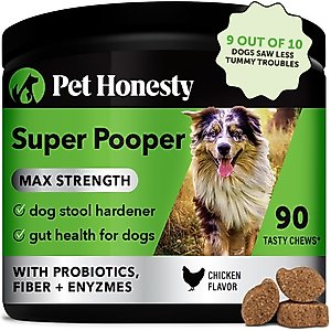 Pet Honesty Super Pooper Max Strength Chicken Flavored Soft Chews Digestive Support for Dogs, 90 count