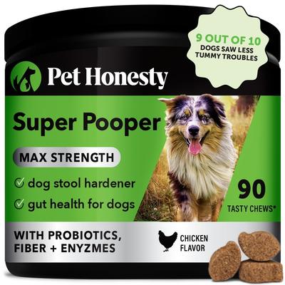 Show full view: Pet Honesty Super Pooper Max Strength Chicken Flavored Soft Chews Digestive Support for Dogs, 90 count slide 1 of 12