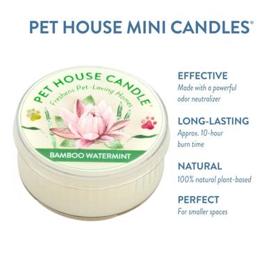 Show full view: Pet House Bamboo Watermint Natural Plant-Based Mini Candle, 1.5-oz jar slide 2 of 4