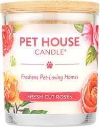 Pet House Fresh Cut Roses Natural Plant-Based Wax Candle, 9-oz jar