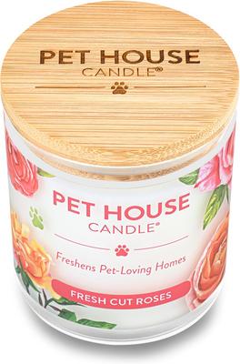 Show full view: Pet House Fresh Cut Roses Natural Plant-Based Wax Candle, 9-oz jar slide 3 of 6
