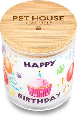 Show full view: Pet House Happy Birthday Natural Plant-Based Wax Candle, 9-oz jar slide 2 of 5