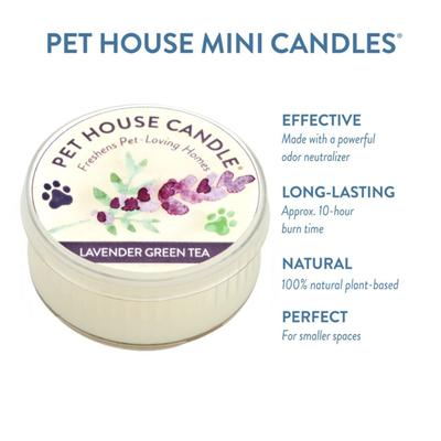 Show full view: Pet House Lavender Green Tea Natural Plant-Based Mini Candle, 1.5-oz jar slide 3 of 6
